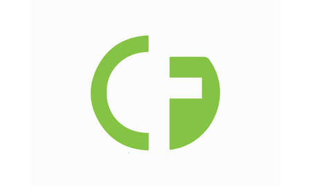 Initial letter cf logo or fc logo vector design templateのイラスト素材