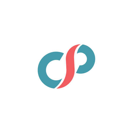 Initial letter cp logo or pc logo vector design templateのイラスト素材
