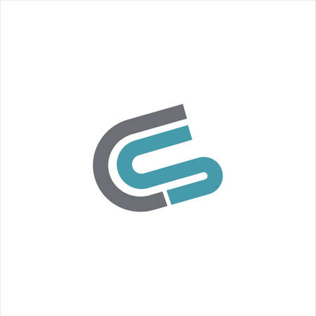 Initial letter cs logo or sc logo vector design templateのイラスト素材