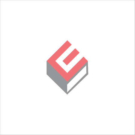 Initial letter ec logo or ce logo vector design templateのイラスト素材