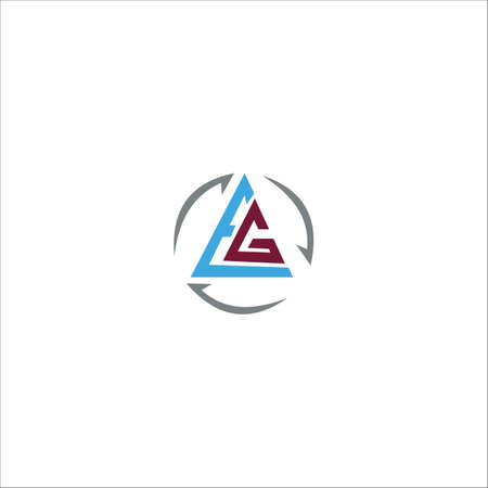 Initial letter eg logo or ge logo vector design templateのイラスト素材
