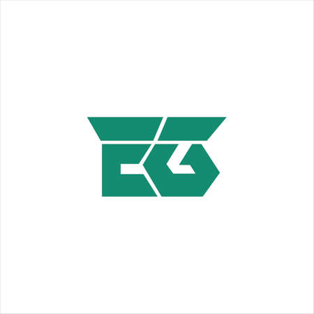 Initial letter eg logo or ge logo vector design templateのイラスト素材