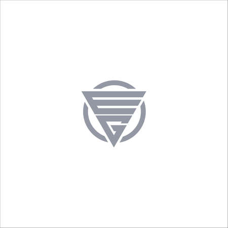 Initial letter eg logo or ge logo vector design templateのイラスト素材