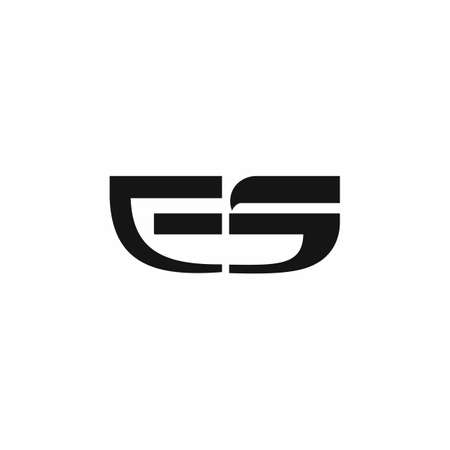 Initial letter es logo or se logo vector design templateのイラスト素材