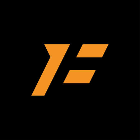 Initial letter f logo or ff logo vector design template