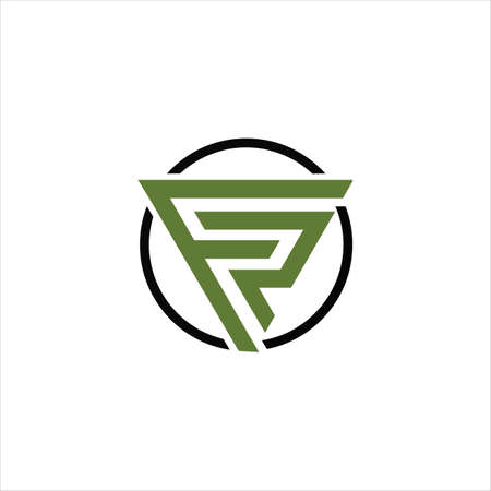 Initial letter fr logo or rf logo vector design templateのイラスト素材