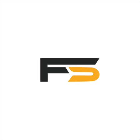 Initial letter fs logo or sf logo vector design templateのイラスト素材