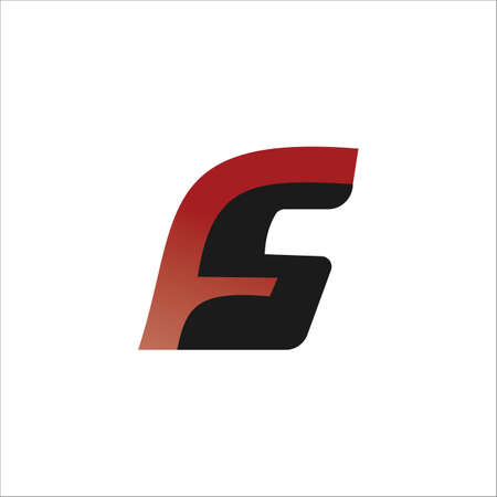 Initial letter fs logo or sf logo vector design templateのイラスト素材