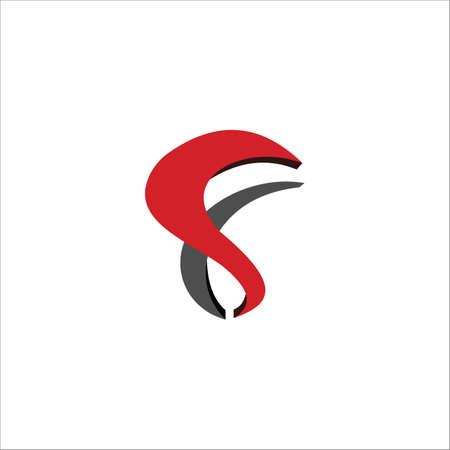 Initial letter fs logo or sf logo vector design templateのイラスト素材
