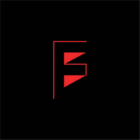 Initial letter fs logo or sf logo vector design templateのイラスト素材