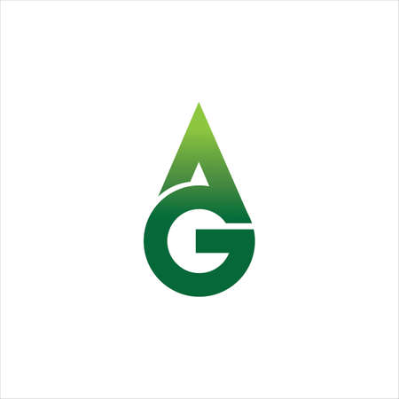Initial letter ga logo or ag logo vector design templateのイラスト素材
