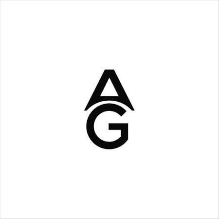 Initial letter ga logo or ag logo vector design templateのイラスト素材