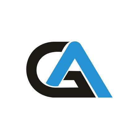 Initial letter ga logo or ag logo vector design templateのイラスト素材