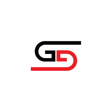 Initial letter gd logo or dg logo vector design templateのイラスト素材