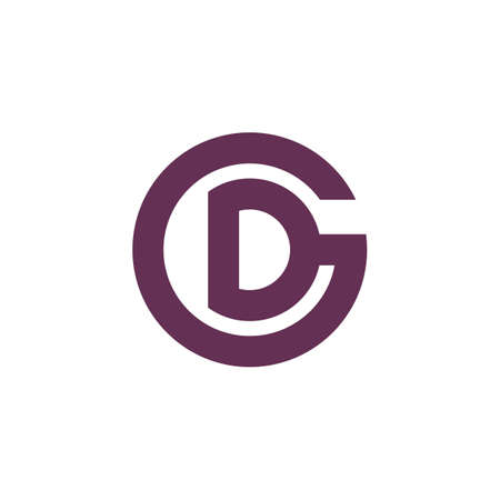 Initial letter gd logo or dg logo vector design templateのイラスト素材