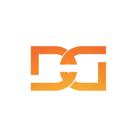 Initial letter gd logo or dg logo vector design templateのイラスト素材