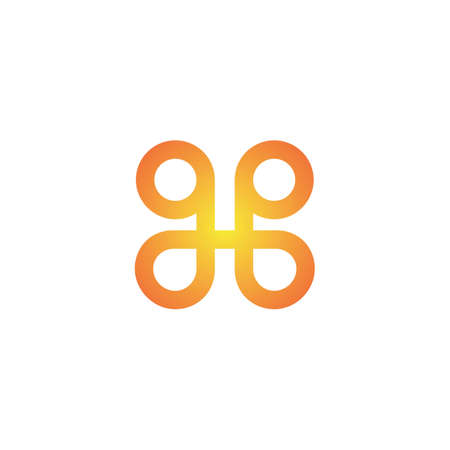 Initial letter g logo or gg logo vector design templateのイラスト素材