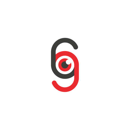 Initial letter g logo or gg logo vector design template