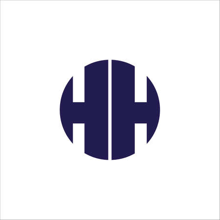 Initial letter h logo or hh logo vector design templateのイラスト素材