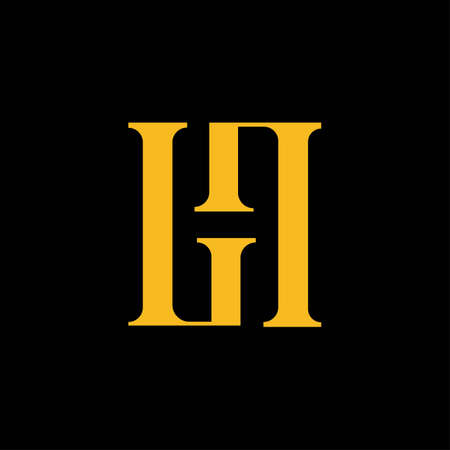 Initial letter h logo or hh logo vector design templateのイラスト素材
