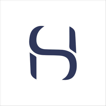 Initial letter hs logo or sh logo vector design templateのイラスト素材