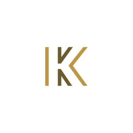 Initial letter k logo or kk logo vector design templateのイラスト素材