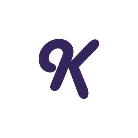 Initial letter k logo or kk logo vector design templateのイラスト素材