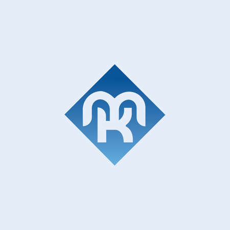Initial letter km logo or mk logo vector design templateのイラスト素材