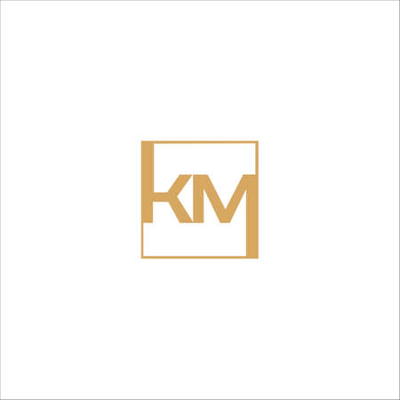 Initial letter km logo or mk logo vector design templateのイラスト素材