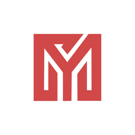 Initial letter m logo or mm logo vector design templateのイラスト素材