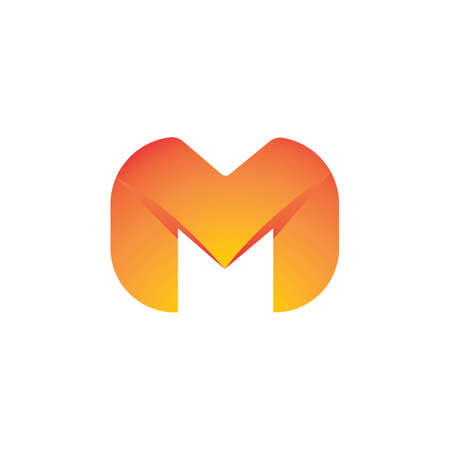 Initial letter m logo or mm logo vector design templateのイラスト素材