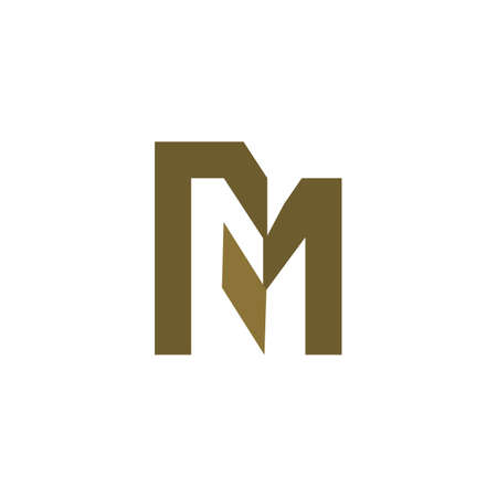 Initial letter m logo or mm logo vector design templateのイラスト素材