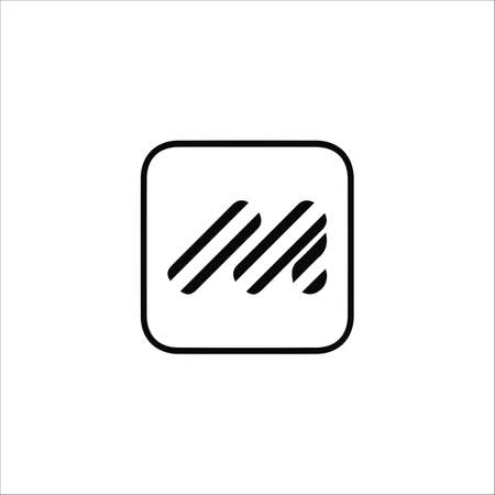 Initial letter m logo or mm logo vector design templateのイラスト素材