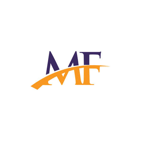 Initial letter mf logo or fm logo vector design templateのイラスト素材