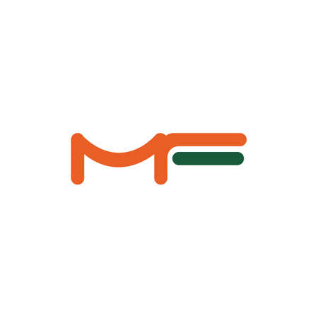 Initial letter mf logo or fm logo vector design templateのイラスト素材
