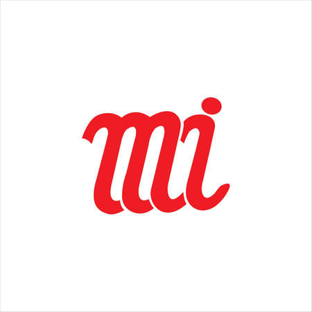 Initial letter mi logo or im logo vector design templateのイラスト素材