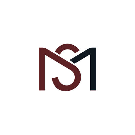 Initial letter ms logo or sm logo vector design templateのイラスト素材