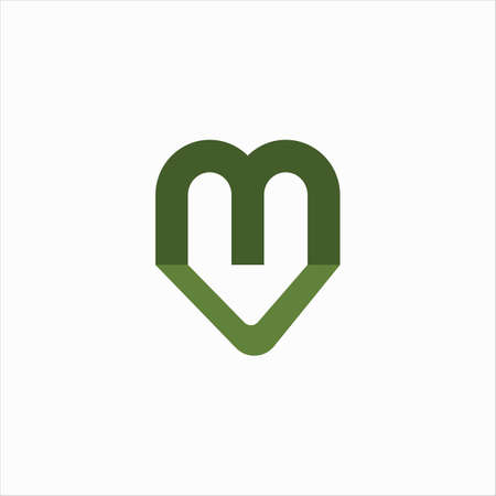 Initial letter mv logo or vm logo vector design templateのイラスト素材