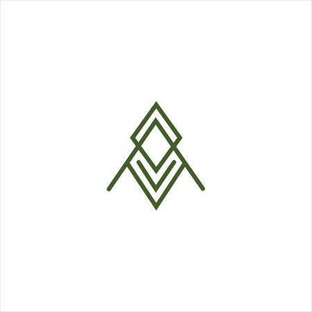 Initial letter mv logo or vm logo vector design templateのイラスト素材