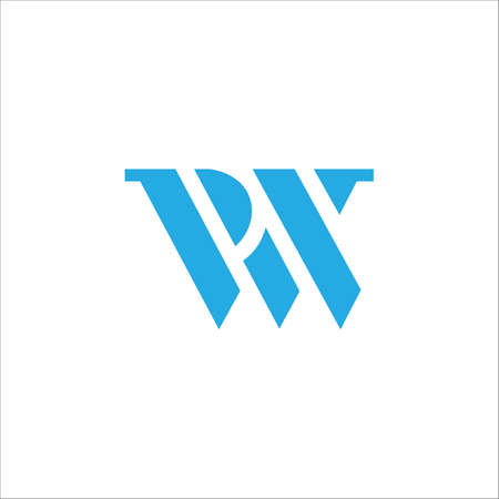 Initial letter pw logo or wp logo vector design templateのイラスト素材