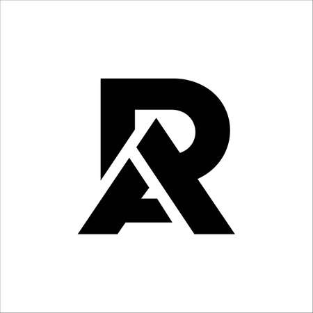 Initial letter ra logo or ar logo vector design templateのイラスト素材