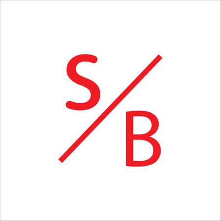 Initial letter sb logo or bs logo vector design templateのイラスト素材