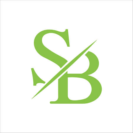 Initial letter sb logo or bs logo vector design templateのイラスト素材