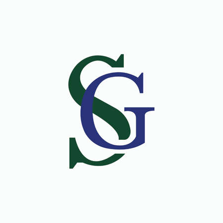 Initial letter sg logo or gs logo vector design templateのイラスト素材