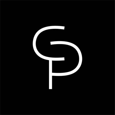 Initial letter ps logo or sp logo vector design templateのイラスト素材