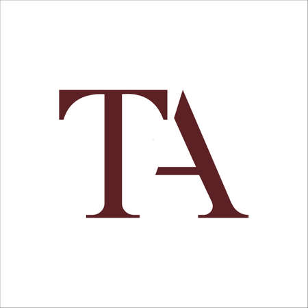Initial letter ta logo or at logo vector design templateのイラスト素材