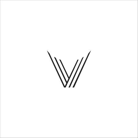 Initial letter v logo or vv logo vector design templateのイラスト素材
