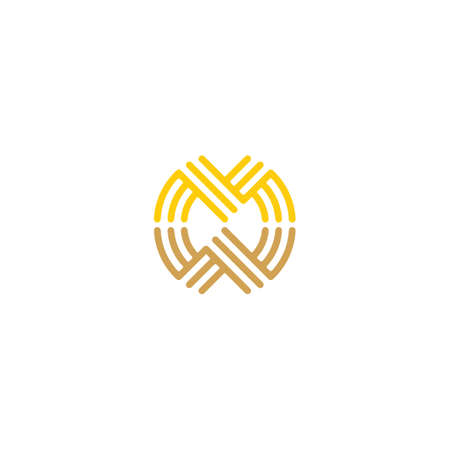Initial letter wm logo or mw logo vector design templateのイラスト素材
