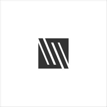 Initial letter wm logo or mw logo vector design templateのイラスト素材