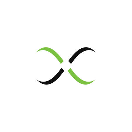 Initial letter x logo or xx logo vector design templateのイラスト素材